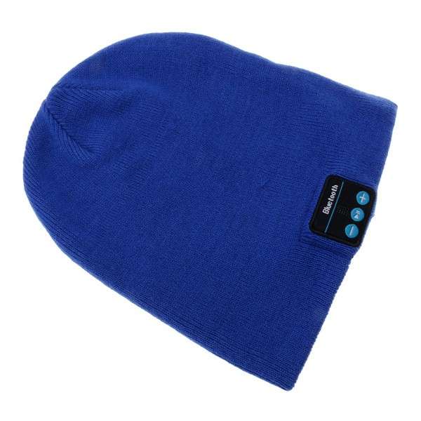 Wireless Bluetooth Beanie Headset (Plain Style) Royal Blue