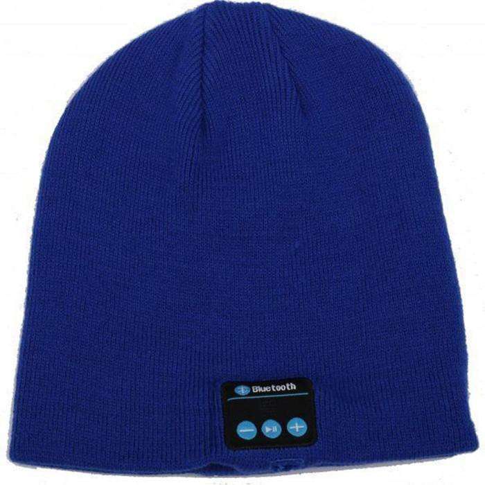 Wireless Bluetooth Beanie Headset (Plain Style) Royal Blue