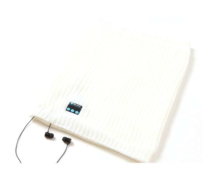 Warm Knitted Style Buff Scarf with Built-in Wireless Bluetooth Headphones Royal Blue