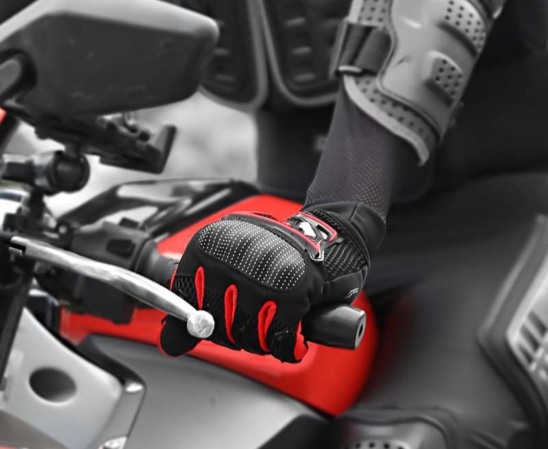 Motorbike Anti Slip Riding Gloves Black Medium