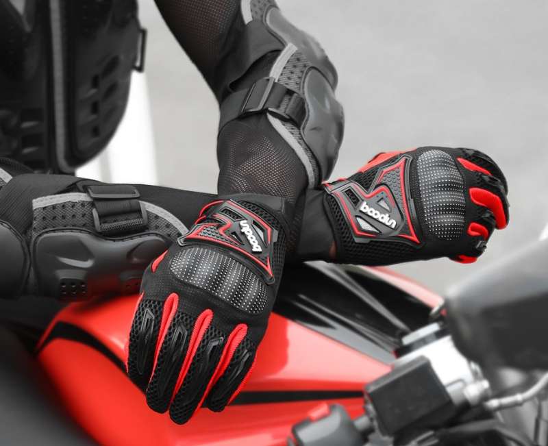 Motorbike Anti Slip Riding Gloves Black Medium