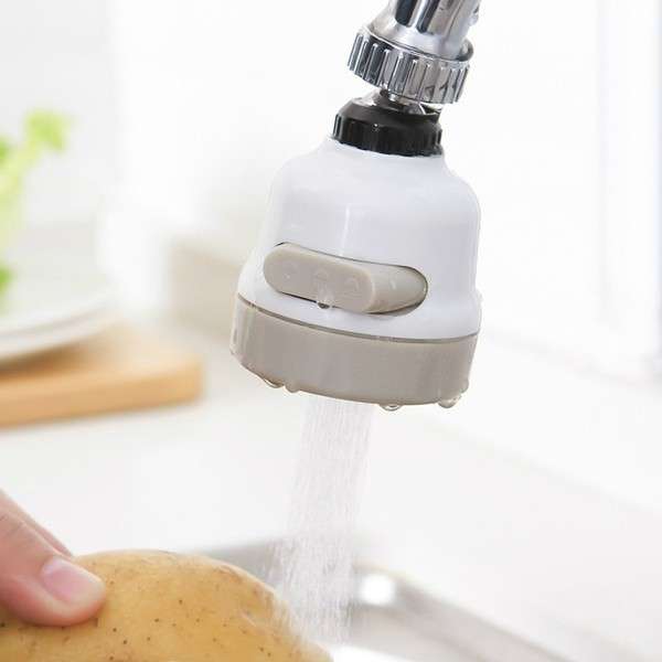 Universal 360-Degree Water Saving Tap Splash-Proof Head - 3 Modes Soft Tube