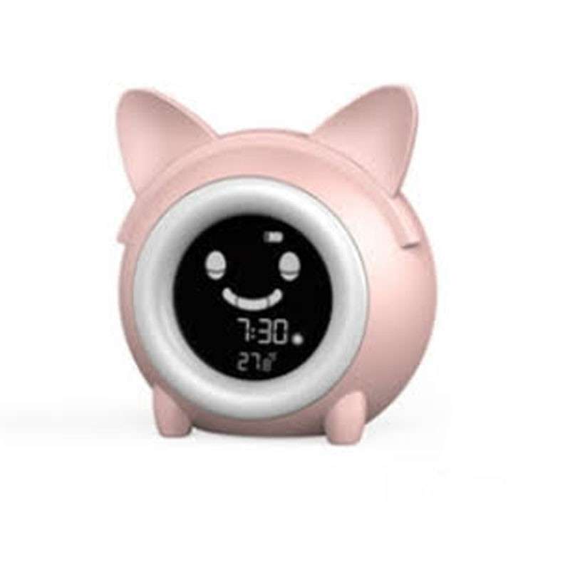 Child Sleep Training Digital Alarm Clock with 5 Color Night Light Frog