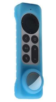 Silicon Cover for Apple TV Siri Remote (6th gen) with built in Apple Airtag Holder Black