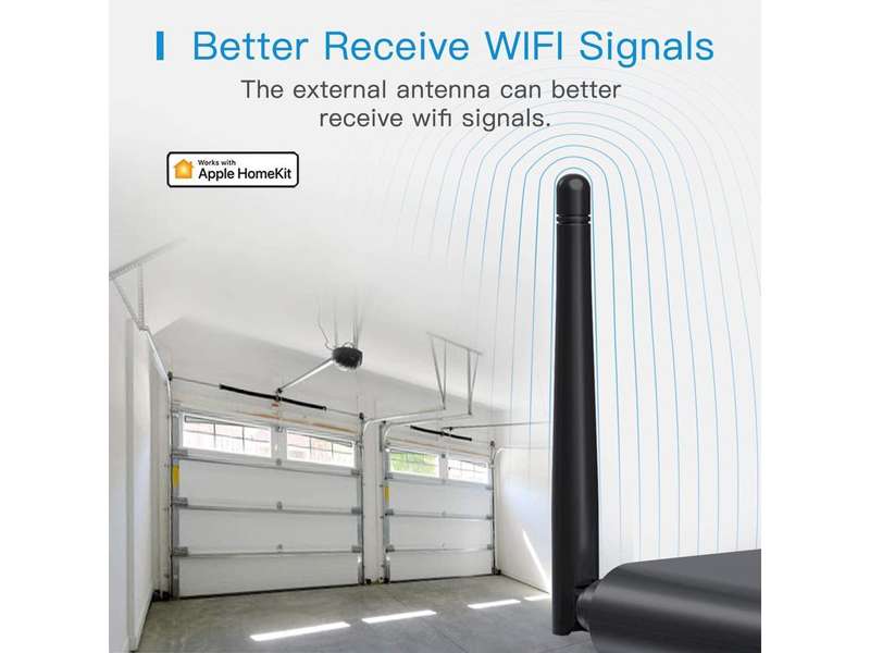 Meross Smart Garage Door Opener Remote - Up to 3 Single Doors (works with Apple HomeKit Amazon Al...