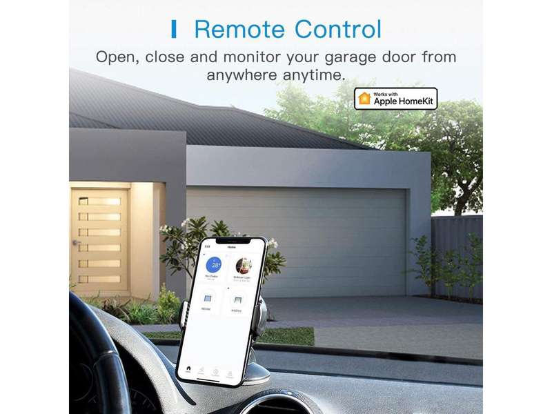 Meross Smart Garage Door Opener Remote - Up to 3 Single Doors (works with Apple HomeKit Amazon Al...