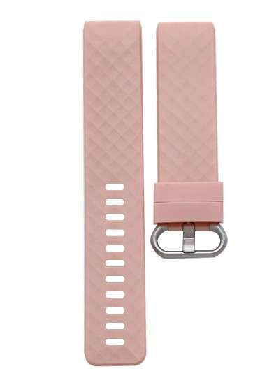Fitbit Charge 4 Silicon Watch Strap with Plastic Buckle - Adjustable Replacement Strap Hot Pink S...