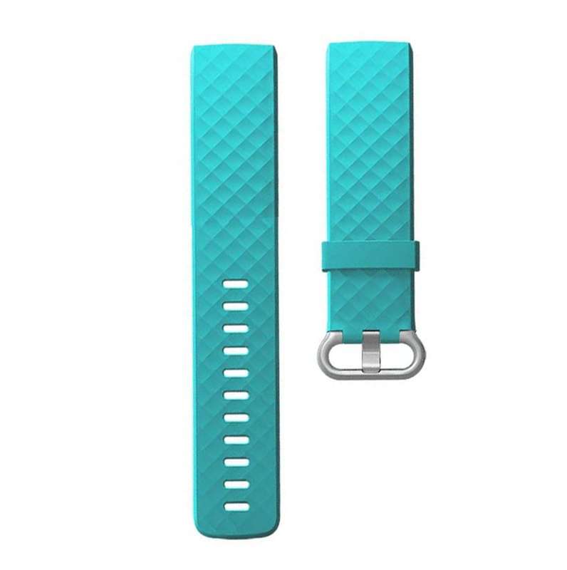 Fitbit Charge 4 Silicon Watch Strap with Plastic Buckle - Adjustable Replacement Strap Hot Pink S...
