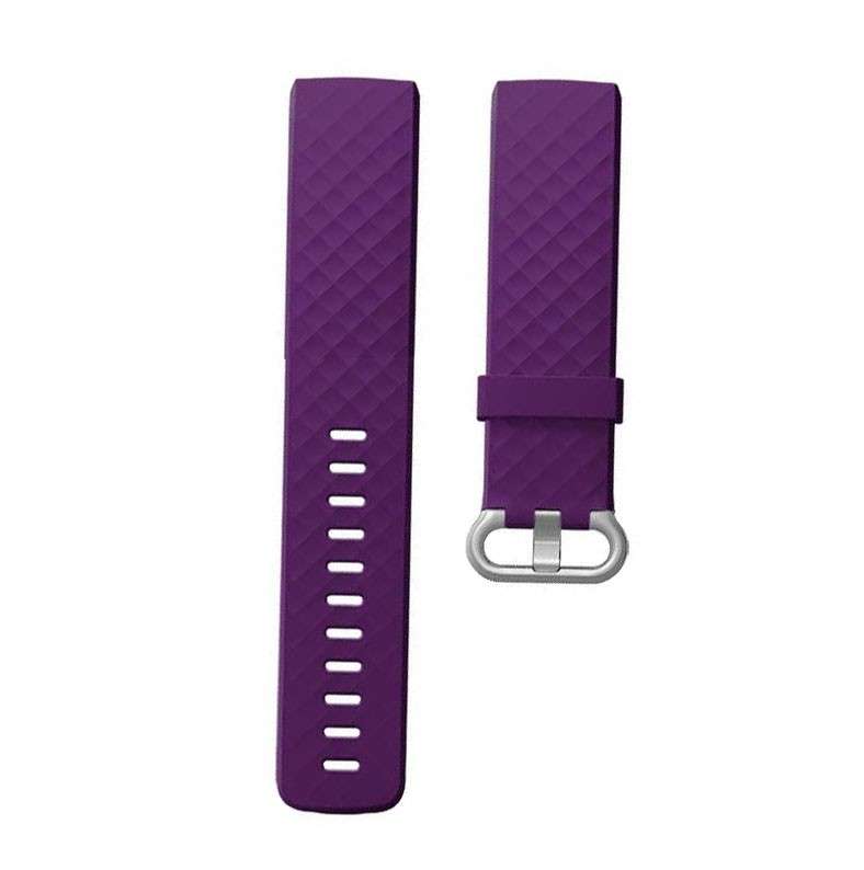 Fitbit Charge 4 Silicon Watch Strap with Plastic Buckle - Adjustable Replacement Strap Hot Pink S...