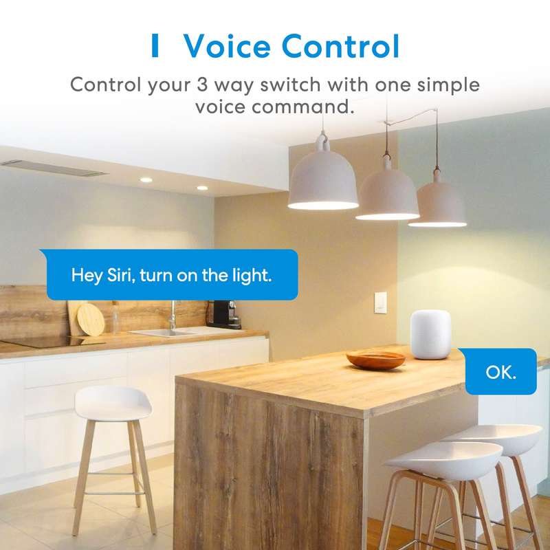 Meross Smart Wi-Fi 3 Way Light Switch - Alexa/Google/Apple HomeKit Compatible - (Requires Neutral...