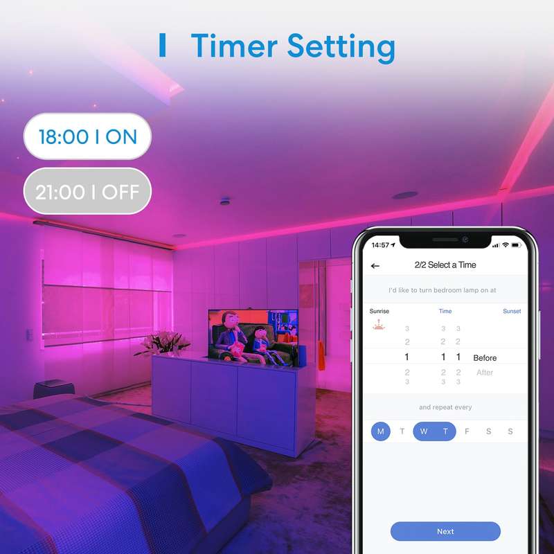 Meross 10m Smart Wi-Fi LED Strip - Alexa/Google/Homekit Compatible