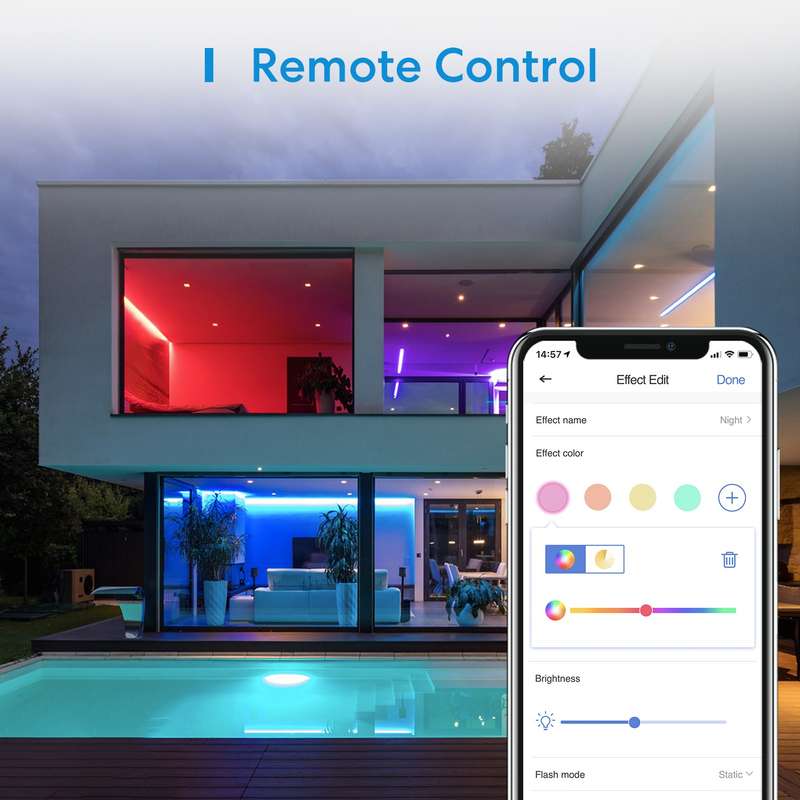 Meross 10m Smart Wi-Fi LED Strip - Alexa/Google/Homekit Compatible