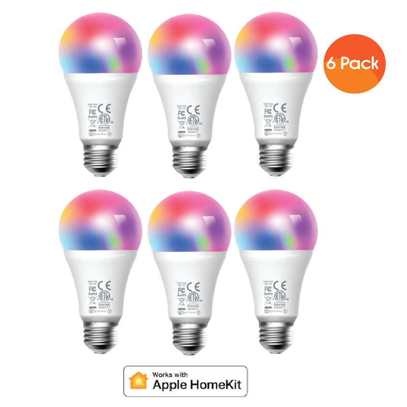 Meross Smart Wi-Fi LED 9W Bulb E27 (Screw in) - Alexa/Google/Homekit compatible - 6 Pack