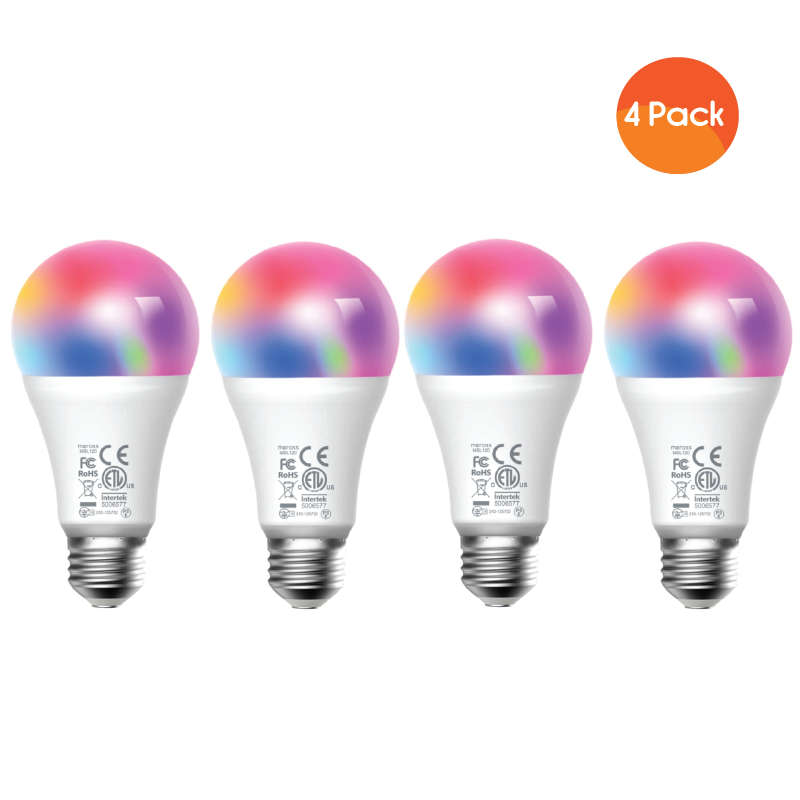 Meross Smart Wi-Fi LED 9W Bulb E27 (Screw in) - Alexa/Google compatible - 4 Pack