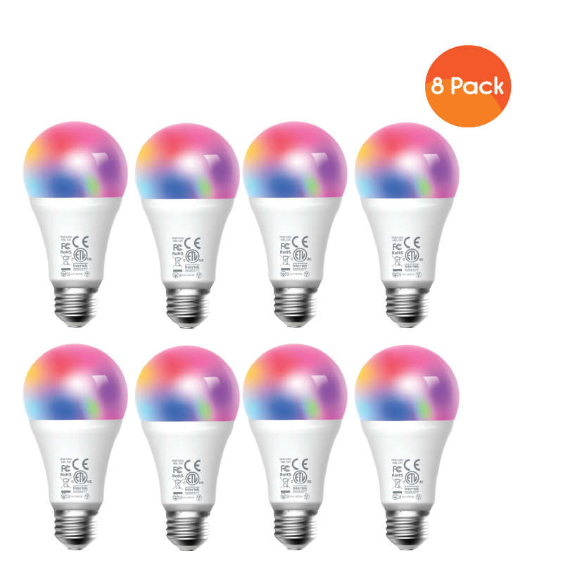 Meross Smart Wi-Fi LED 9W Bulb E27 (Screw in) - Alexa/Google compatible - 8 Pack