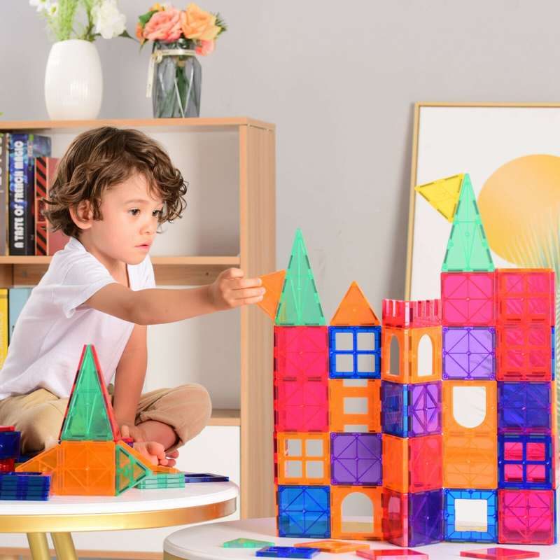 Kids Magnetic Tiles - 120pc