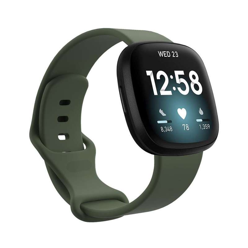 Fitbit Versa 3 Silicone Watch Strap (102MM) Burgundy.