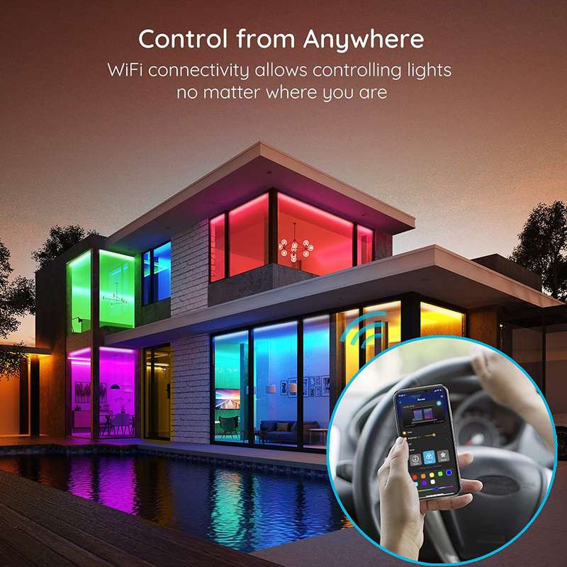 Govee RGB WiFi+Bluetooth Smart LED Strip Light - Alexa/Google Home enabled 15M