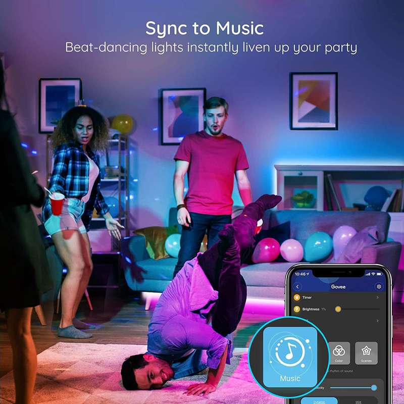 Govee RGB WiFi+Bluetooth Smart LED Strip Light - Alexa/Google Home enabled 15M