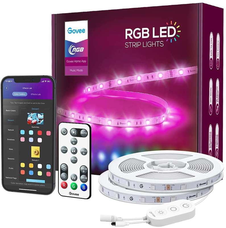 Govee RGB WiFi+Bluetooth Smart LED Strip Light - Alexa/Google Home enabled 15M