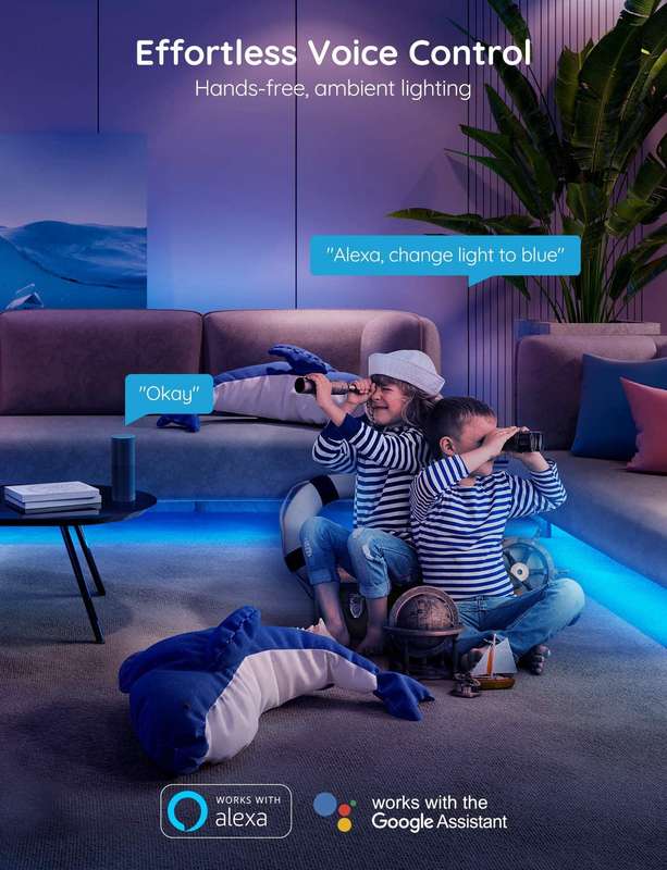 Govee RGB WiFi+Bluetooth Smart LED Strip Light - Alexa/Google Home enabled 15M
