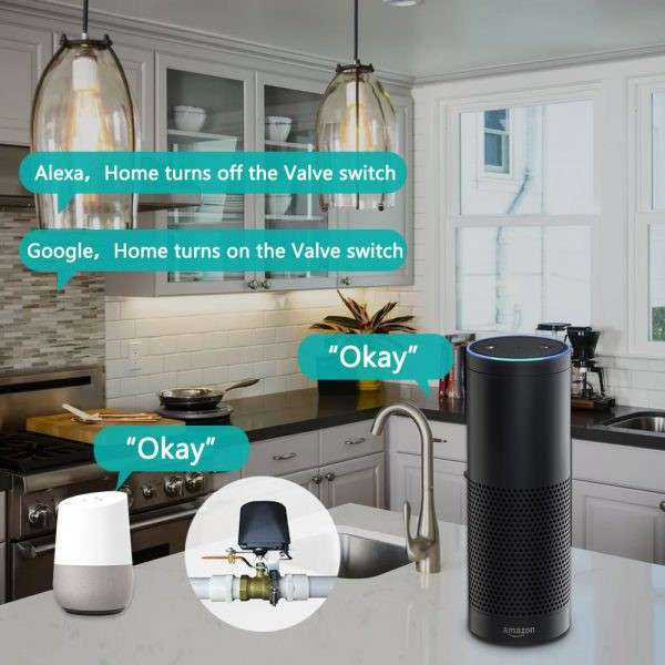 Tuya WiFi Water Gas Leak Valve Controller Switch
