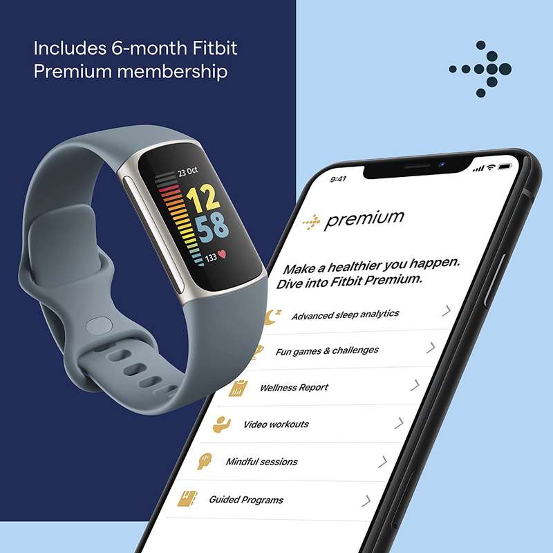 Fitbit Charge 5 Advanced Fitness Activity Tracker - (Sports Watch) Graphite/Black
