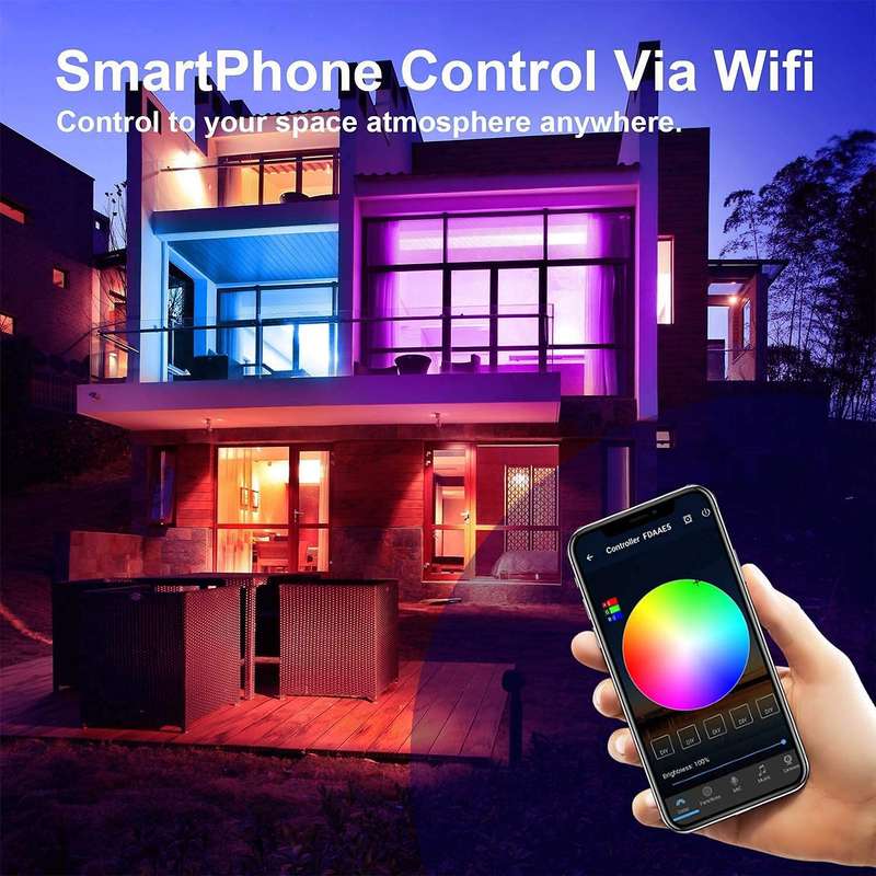 Mini RGBW Wifi LED Controller and Remote - Works with Alexa and Google Home