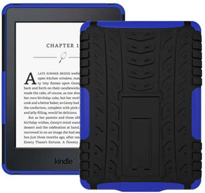 Kindle Paperwhite 2015 Cover Case - Heavy Duty Rugged Dual Layer with Kickstand - Blue