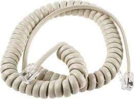 RJ9 Curly Telephone Cable (2 Pack)