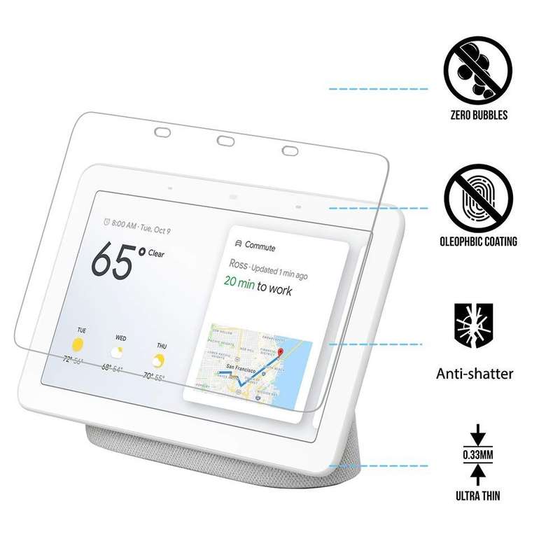 GOOGLE Home Hub (2nd Gen) Tempered Glass Screen Protector Full Screen Coverage