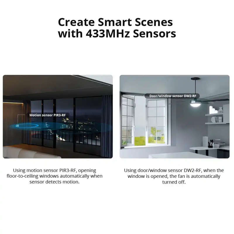 SONOFF Smart Home RF Bridge R2 433 Mhz Automation Intelligent Wi-Fi Remote Controller (Control 43...