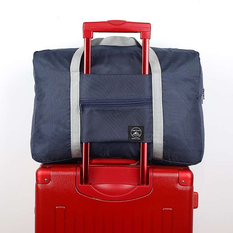 Foldable Travel Duffel Bag Navy Blue