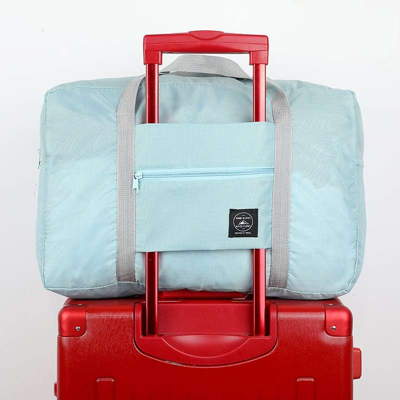 Foldable Travel Duffel Bag Navy Blue