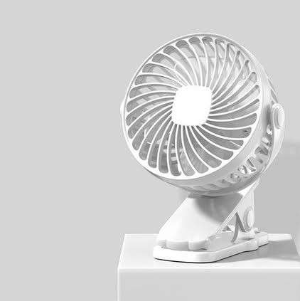 Mini Portable USB Fan with clamp White