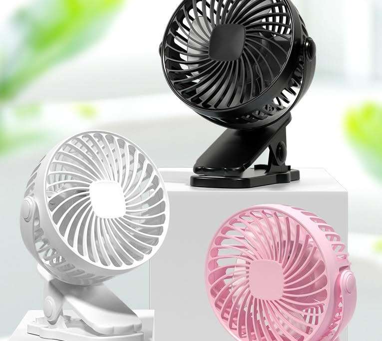 Mini Portable USB Fan with clamp White