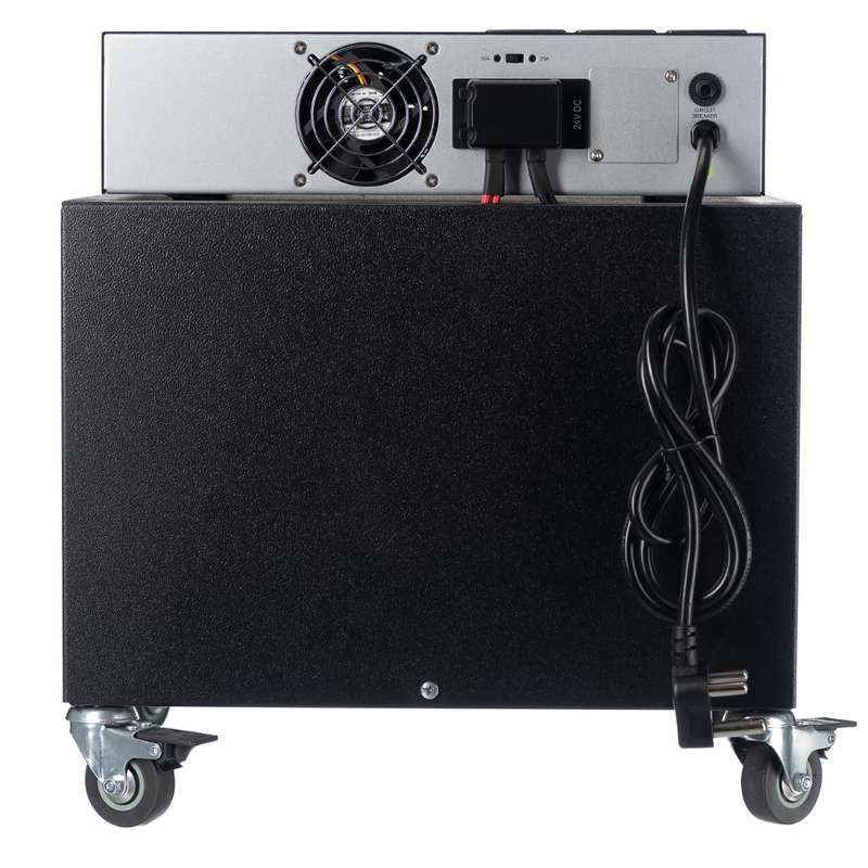 2400VA Mecer Inverter + 2x 100AH LITHIUM Batteries Trolley (12 HOUR BATTERY LIFE) KIT - 1440W Wit...