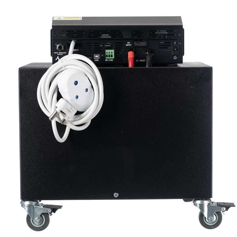 3000VA Mecer Axpert Pure Sine Inverter + 2x 100Ah LITHIUM Battery Trolley (12 HOUR BATTERY LIFE) ...