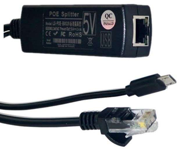 POE Splitter Micro USB Plug for Raspberry Pi CCTV