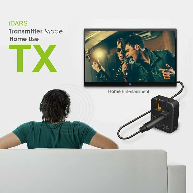iDARS Airplane Wireless Bluetooth Audio Headphone Transmitter Adapter