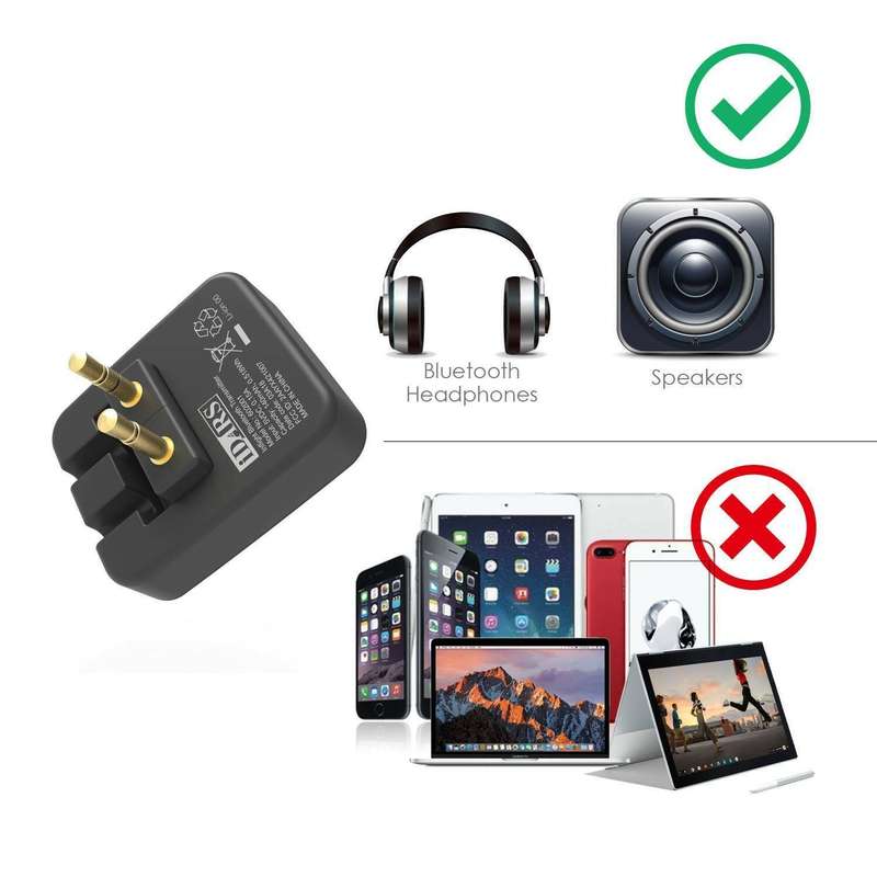 iDARS Airplane Wireless Bluetooth Audio Headphone Transmitter Adapter