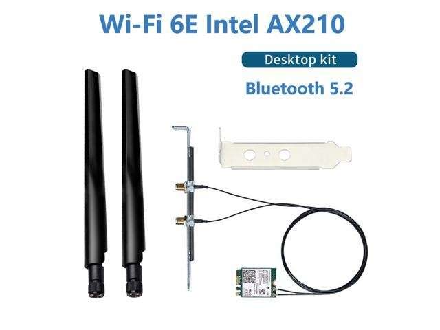 Intel Wi-Fi 6 AX210 Gig+ with Antenna Kit