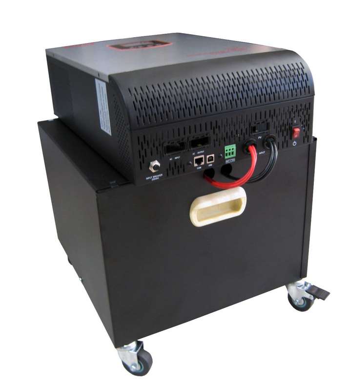 Axpert Type Pure Sine 3000VA Inverter Trolley + 2x 100Ah LITHIUM Battery (12 HOUR BATTERY LIFE) K...