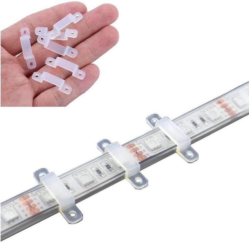 3528LED Strip Light Clips for 10mm Wide IP67/68 Waterproof Strip Lights - (pack amount) (round type)