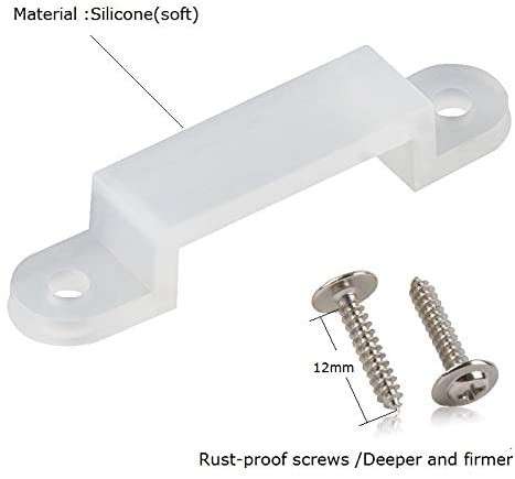 3528LED Strip Light Clips for 10mm Wide IP67/68 Waterproof Strip Lights - (pack amount) (round type)
