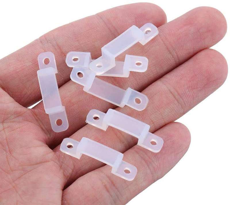 3528LED Strip Light Clips for 10mm Wide IP67/68 Waterproof Strip Lights - (pack amount) (round type)