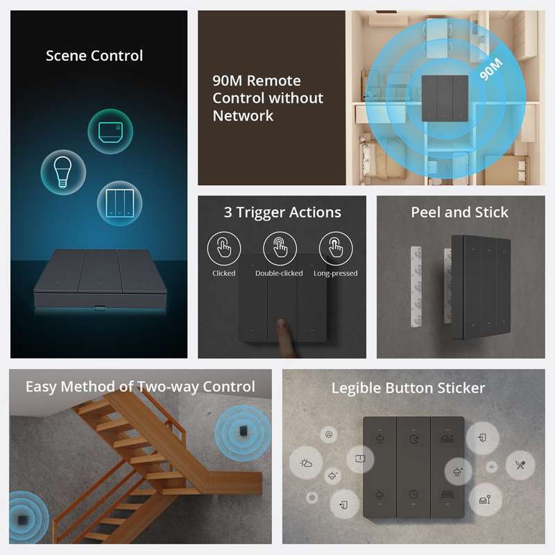 SONOFF R5 Switchman Scene Controller - (6-Key free-wiring scene remote controller)