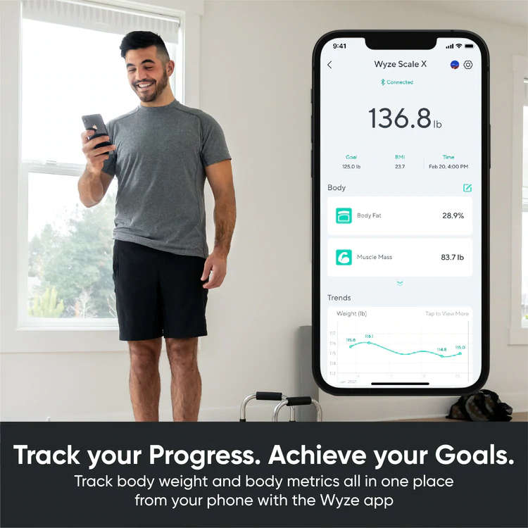 Wyze Scale X (Advanced Smart Scale) - Black/White White