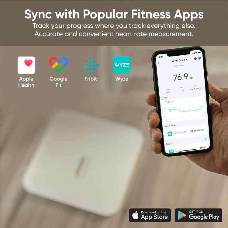 Wyze Scale X (Advanced Smart Scale) - Black/White White
