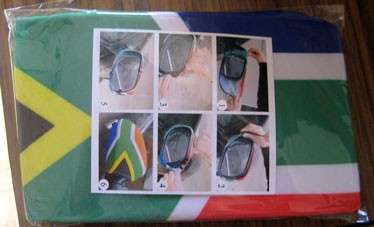 SA Car Mirror Flag Sock - Show your support for the Springboks!